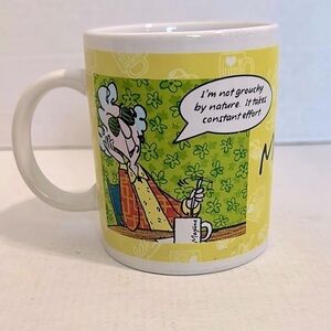 Hallmark Maxine cartoon coffee mug grouchy by nature breakfast in bed